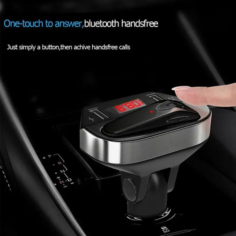 Двойной USB Bluetooth 4,2 автомобильное 3.1A быстрое зарядное устройство MP3-плеер fm-передатчик с беспроводной гарнитурой DSP шумоподавление авто комплект Прямая поставка