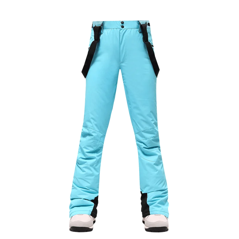 MUTUSNOW Skiing Pants Women's New Arrival Ski Trouser Snowboard Female High Quality Snow Pants Windproof Waterproof Breathable - Color: Sky Blue