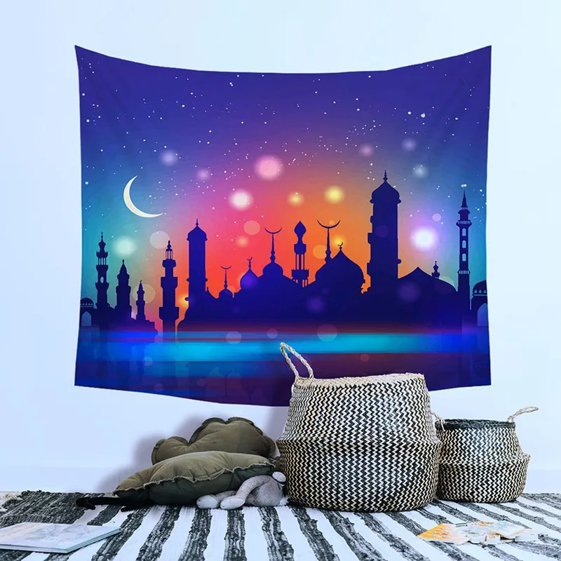 

Ramadan Decorations Islam Decor Eid Decoration Printed Background Wall Tapestry Cloth Ramadan Mubarak Kareem Home Decoration