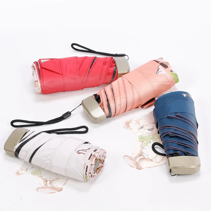 

2019 New Umbrella Ladies Umbrella Big Bear Umbrella Ultralight Folding Umbrella Cartoon Umbrellas
