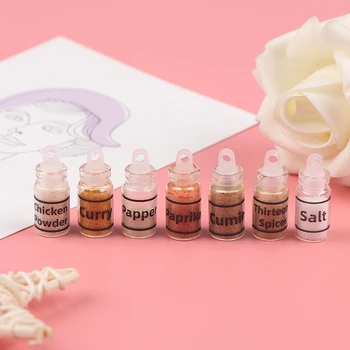 

1/12 Scale Dollhouse Mini Miniature Glass Jar with Lids for Dolls House Restaurant Kitchen Decor Accs Pretend Play Toys