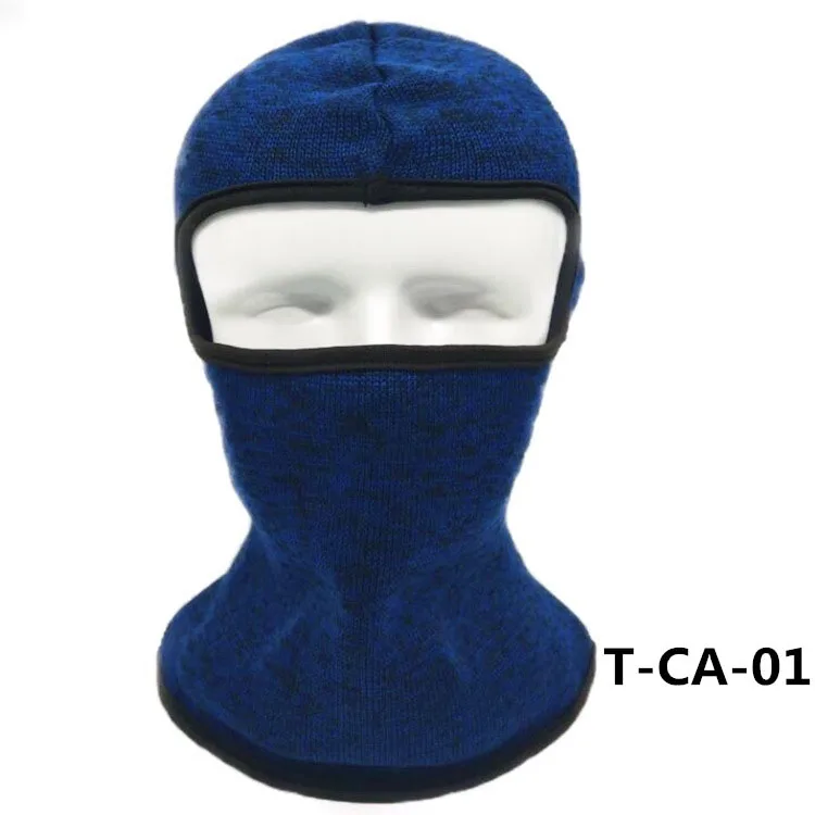 Blue 1 шт. зимняя теплая однотонная дышащая Балаклава лицевая маска для мужчин и женщин унисекс уличная маска для катания на лыжах черная маска рот крышка головы - Цвет: Blue
