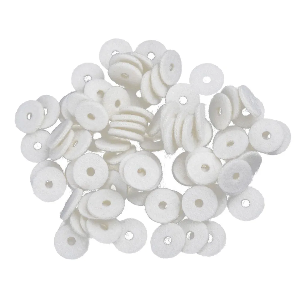 12mm Dia Piano Felt Front Rail Regulating Punchings Keyboard Balance Washers Repair Parts Pack of 90