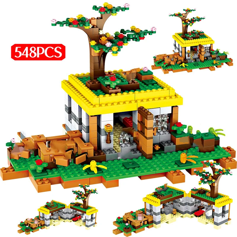 

My World Building Blocks 548pcs Stone House Adventure Compatible Legoinglys mysters House Sets Bricks Toys for Children