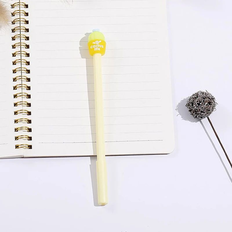 2 Pcs 0.38Mm Learning Stationery Cartoon Cute Cake Gel Pen Student Pen Black Signature Pens Neutral Pen School Suppliers