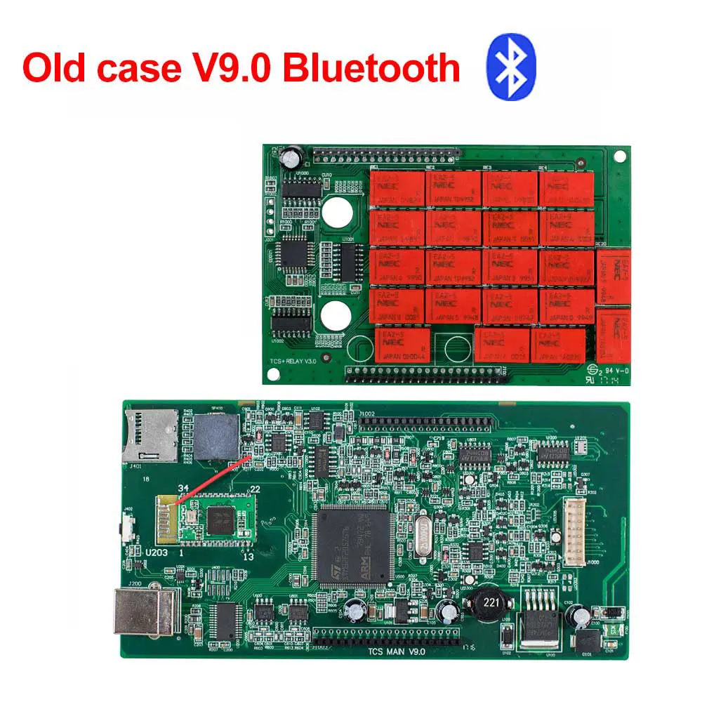 50 шт. CDP TCS cdp pro Double Green V3.0 плата Bluetooth. R3 программное обеспечение OBD II сканер автомобили Грузовики OBD2 диагностический инструмент - Цвет: V9.0 Bluetooth