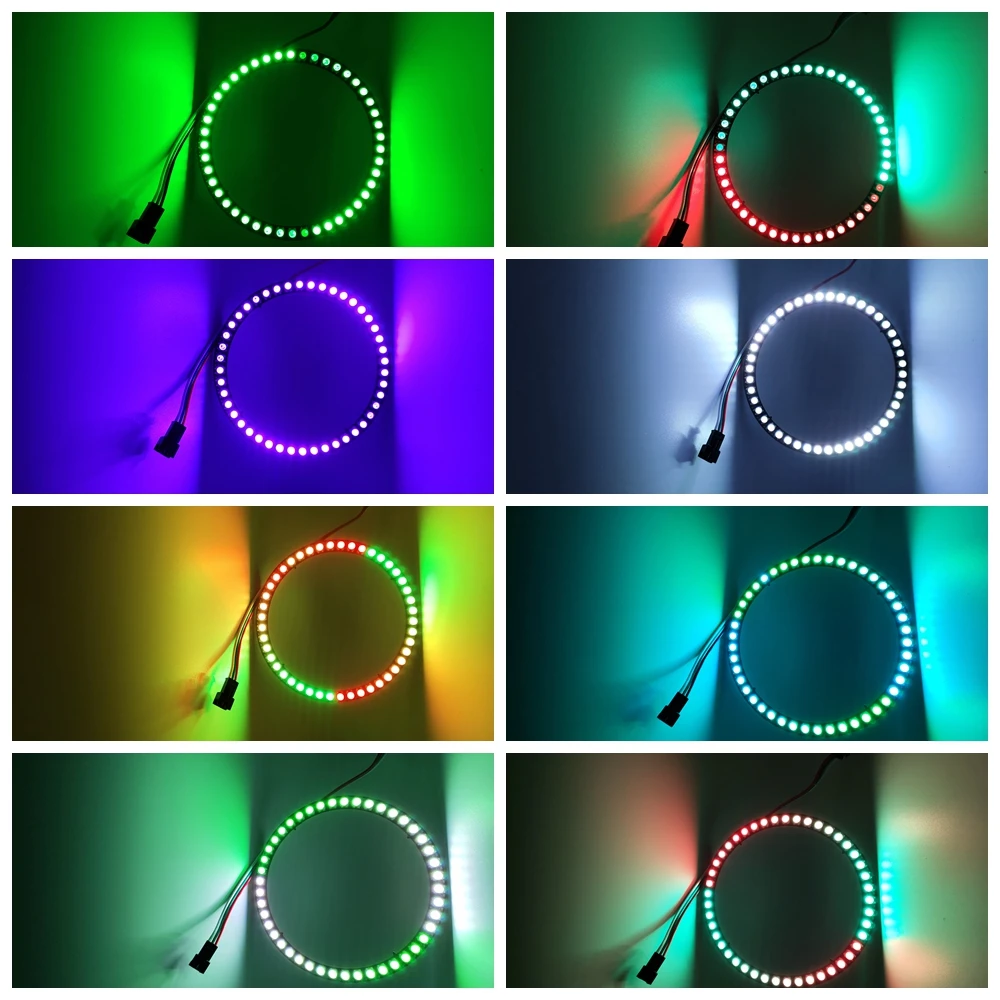 DC5V WS2812B Led Digital Panel Matrix Flexible Bildschirm 8*8 16*16 8*32 5050 RGB WS2812 ring Einzeln Adressierbaren Pixel – Detail 4
