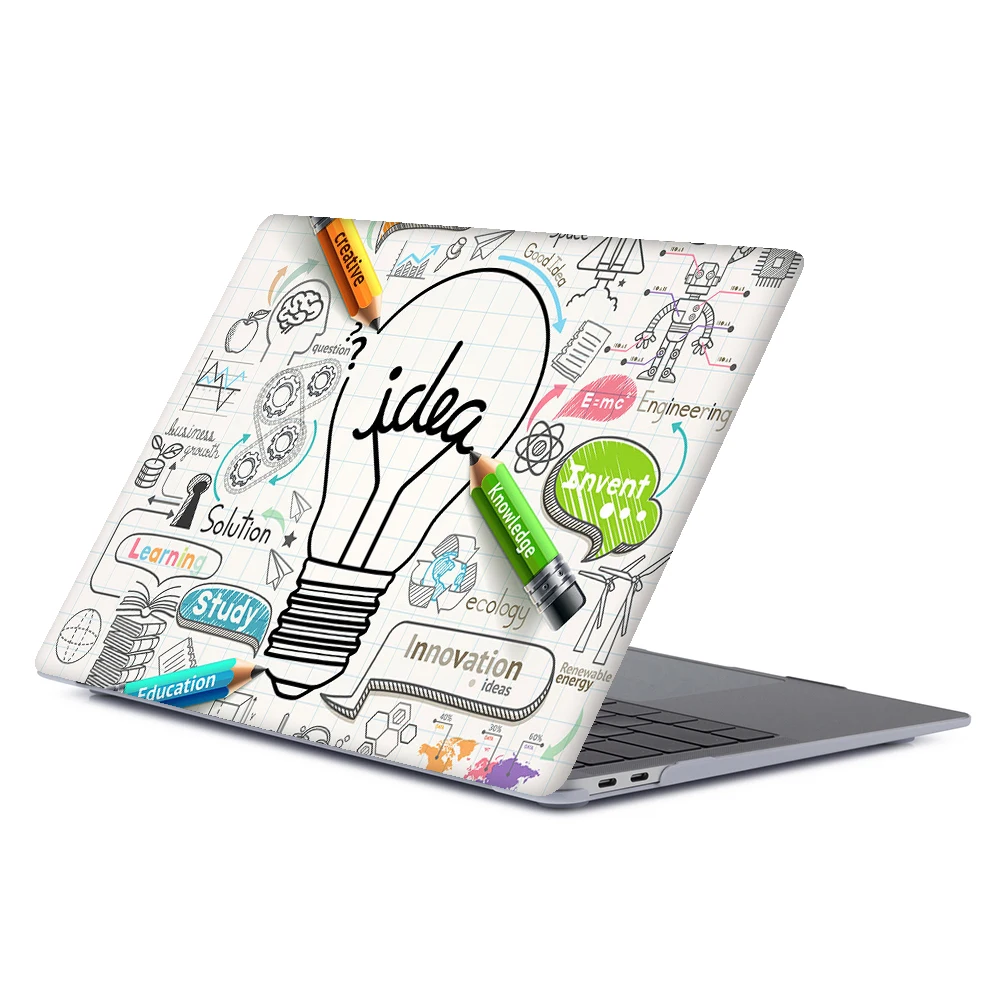 3D чехол для ноутбука MacBook Air Pro retina 11 12 13 13,3 15 сенсорный экран A2159 для macbook Touch ID Air 13 A1932+ чехол для клавиатуры
