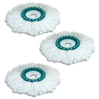 

360 degree Rotating Cotton Mop Replacement Heads Mopping Head Cleaning Cloth for Leifheit Mop Spare Parts 3Pcs
