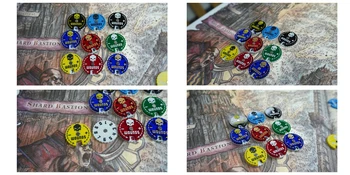 Wargame Base World – Wound Counter/Tracker/Dial/Marker 0-9 Wound Counter – 4 sets- need buyer paint