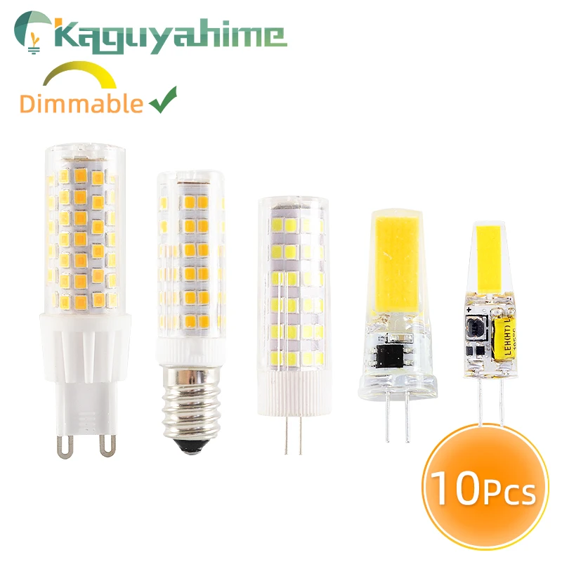 Светодиодная лампочка Kaguyahime G9 E14 G4 10 шт./Лот диммируемая лампа 3 Вт 5 7 9 12 В