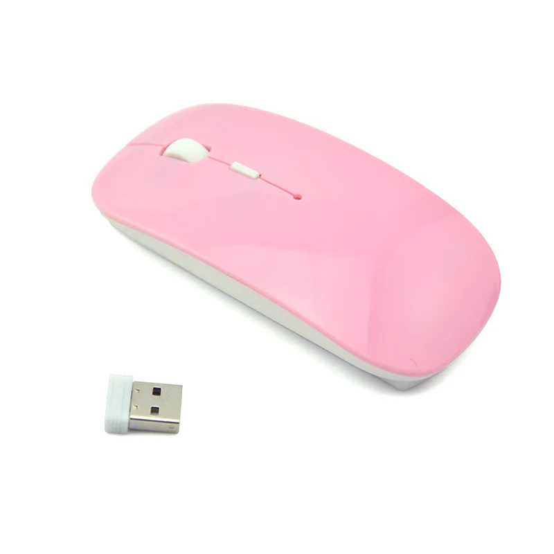 pink Беспроводная мини-мышь 2,4G для Mac, USB, оптический приемник, мышь для ноутбука, ноутбука, компьютера, настольного компьютера, для Macbook, ультратонкая Новинка - Цвет: pink