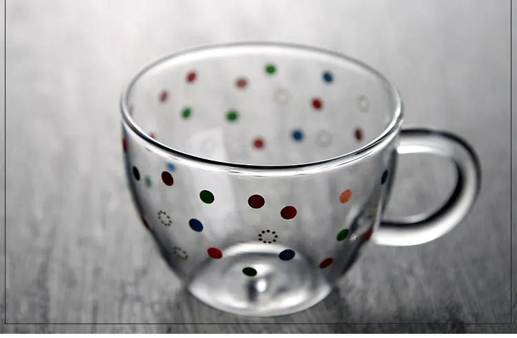 Heat-resistant Glass Flower Stickers Pitcher with Two Cup Set Thick High-temperature Resistant Tea Pot Tea Set Overstock Closeou