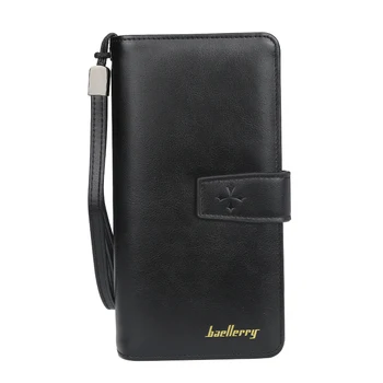 

Baellerry PU Leather Men Clutch Wallets Zipper Large Capacity Hand Strap Men Wallet Purse Money Bag Business Male Purses Long