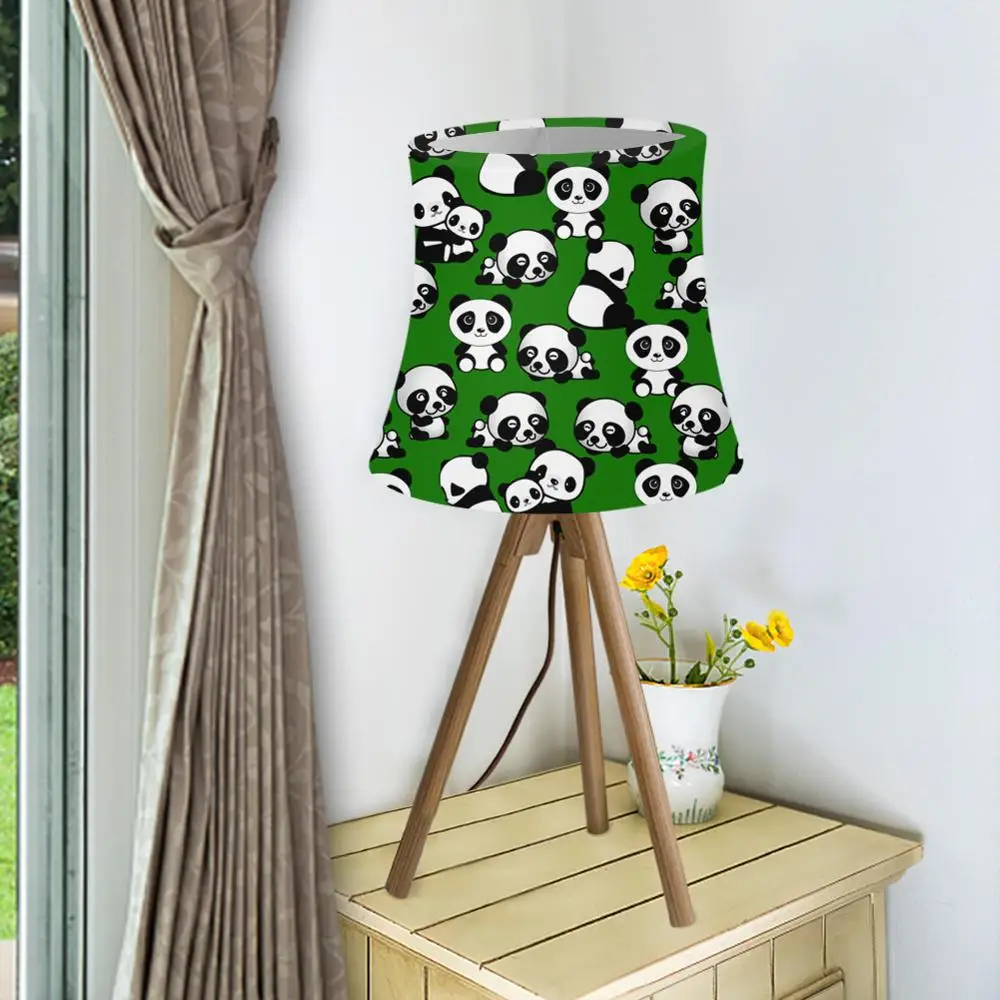 Panda Ethinc Style Lamp Shades For Table Lamp Removeable Washable Wall Lamp Covers With Icon Bracket