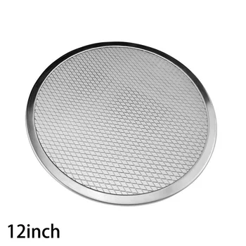

Pizza Mesh Grill Pan Aluminum Screen Baking Tray Restaurant Tool 12 inch/14 inch