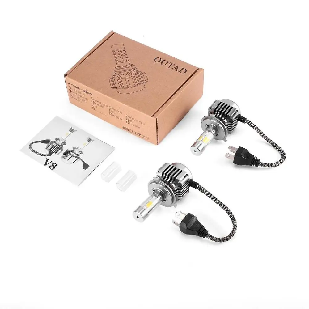 OUTAD H4 Универсальный длительный срок службы 50000hrs идеальное рассеивание головы хорошее сопротивление вибрации стабильный излучающий светодиодный фонарь