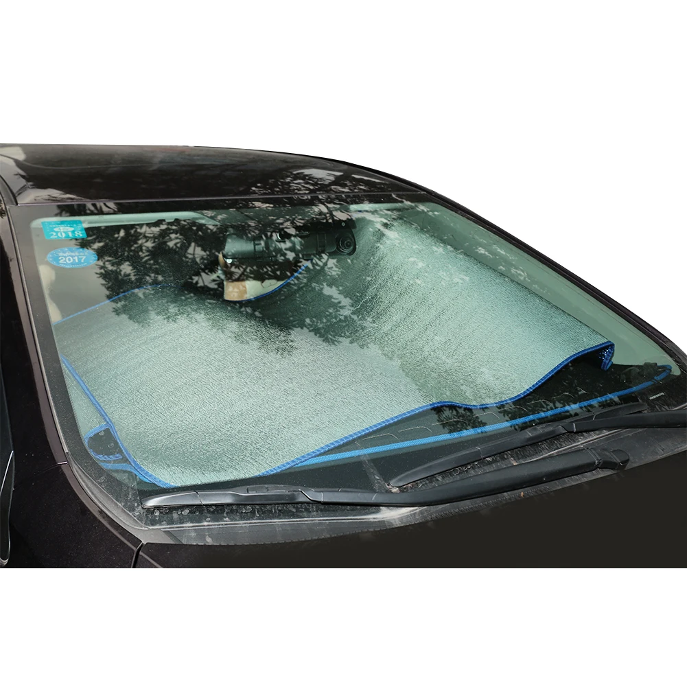 205X70 см козырек от солнца на лобовое стекло автомобиля Защита от солнца утолщенное ветровое стекло Солнцезащитный чехол для зимы Авто поставка