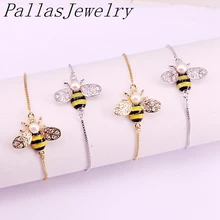 10 шт Золото/Серебро Цвета проложить cz эмаль милые насекомые моды соединитель браслеты