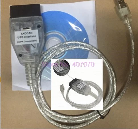 По DHL или Fedex 100 шт. для BMW INPA K + CAN с чипом FT232RL переключателем DCAN USB-кабель интерфейса