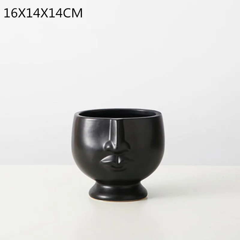 Креативная абстракция, человеческое лицо, керамика, Art&Craft, цветочный горшок, кофейня, настольная сушеная Цветочная ваза, декор X3568