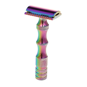 

Double Edge Men's Shaving Razor Safety Beard Razor Zinc Alloy Manual Mustache Removal Shaving Tool Men Barber Straight Razor