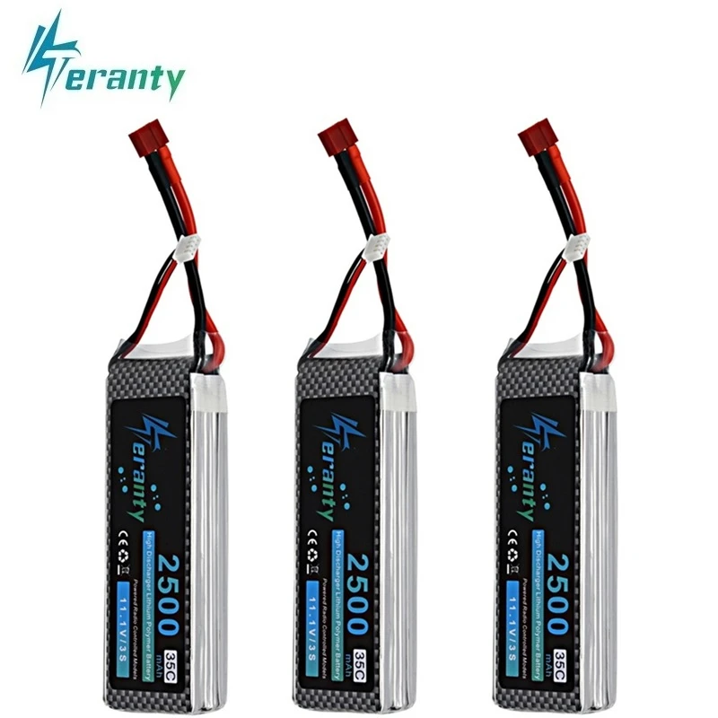 3S 11,1 v 2500mAh 35C LiPo батарея для радиоуправляемого квадрокоптера запасные части 11,1 v перезаряжаемая Lipo батарея для радиоуправляемого автомобиля роботов лодки игрушка 3 шт