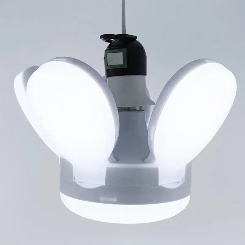 Deformation LED Garage Light E26/E27 Light Folding 5+1 Leaf Light Indoor Lighting Flower Pendant Light Chandelier Ceiling Lamps