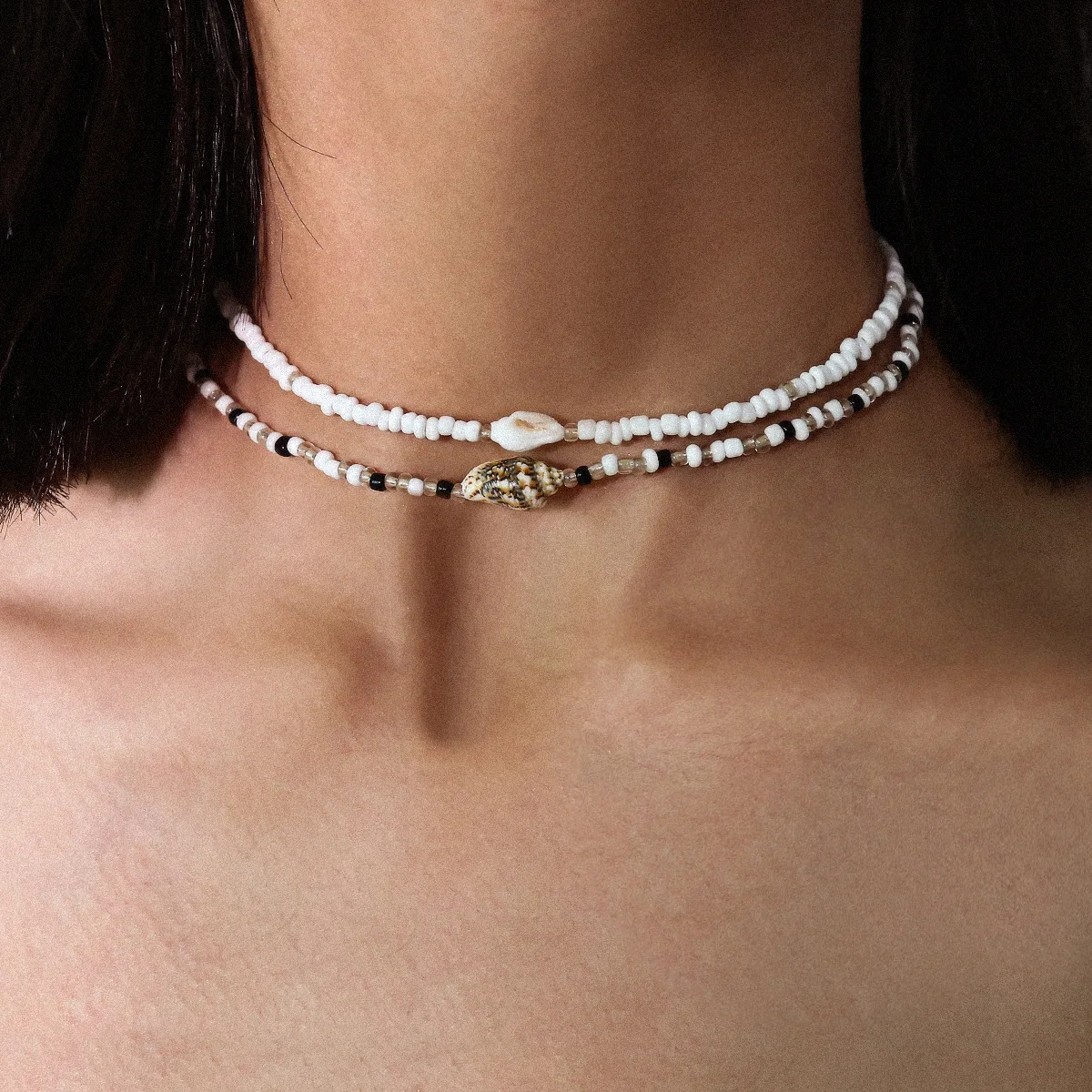 Fashion Colorful Beaded Collar Chokers Femme Statement Jewelry Bohemia Seashell Neck Collars For Women Necklace | Украшения и