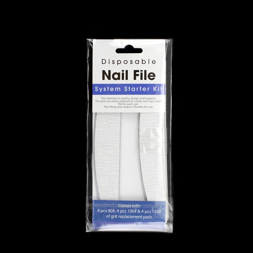 Nail Sponge Buffer File With 12 Replace Sandpaper Kit 4pcs 80# + 100# 150# Grit Toe Sanding Grinding Pads | Красота и здоровье