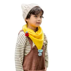 Зимние шарфы; с персонажами из мультфильмов для маленьких мальчиков и девочек шейный платок из хлопка теплые Треугольники нагрудники-шарфы