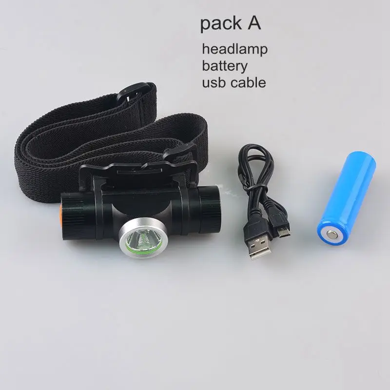 Водонепроницаемый Micro USB перезаряжаемые Налобные фонарики CREE XML2 T6 10 Вт светодиодный налобный фонарь для рыбалки прогулок кемпинга чтения