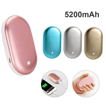 

5200mAh USB Rechargeable Electric Hand Warmer Winter Double-Side Heating Mini 5V Pocket Power Bank For Winter