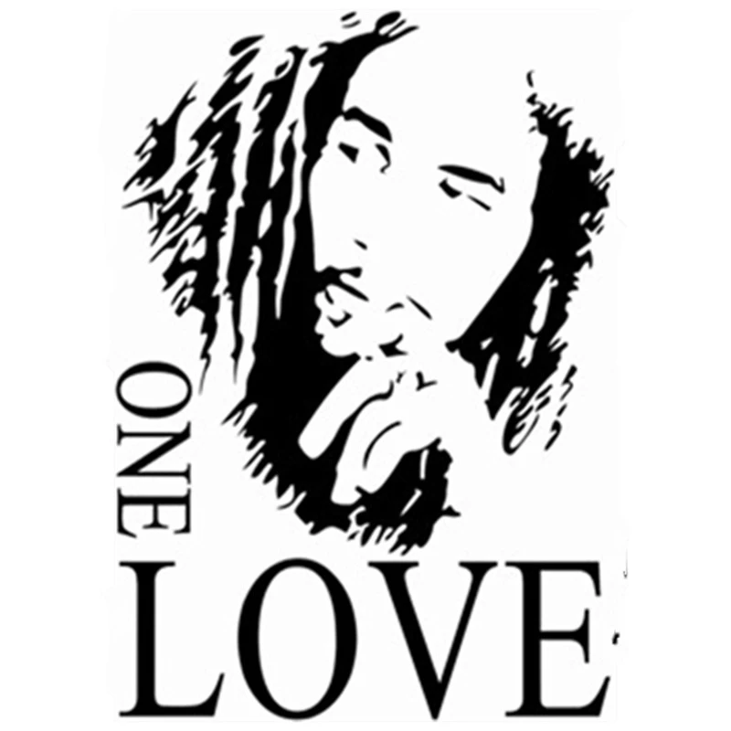 Bob Marley One Love Quotes Bob Marley Portrait Stickers "One Love" Music Quotes Vinyl Wall Decals Home  Club Decoration Black Mural Wallpaper 60*45Cm|Wall Stickers| - Aliexpress
