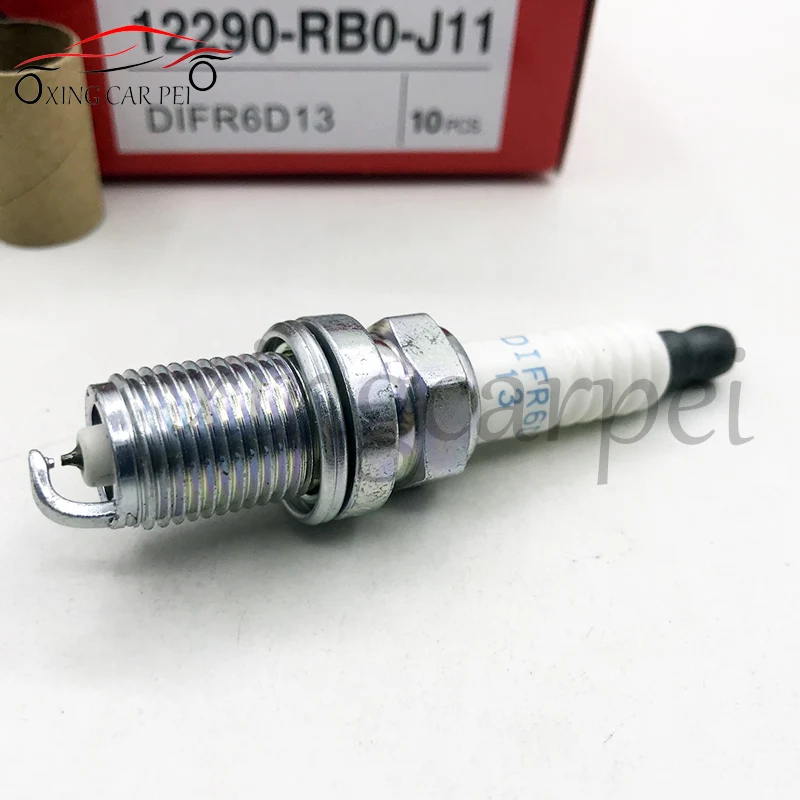 10 шт. 12290-RB0-J11DIFR6D13 двойная иридиевая Свеча зажигания для Honda CR-Z 1.5L 2011 2012 2013 2014 2015 2016