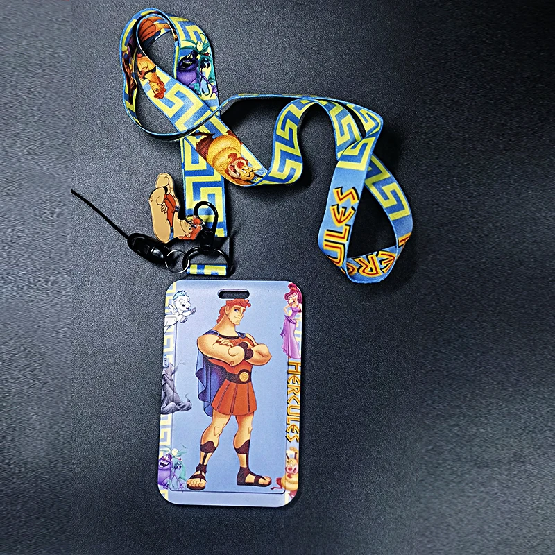 1 Set Disney Beauty and the Beast Card Cases Card Lanyard Key Lanyard