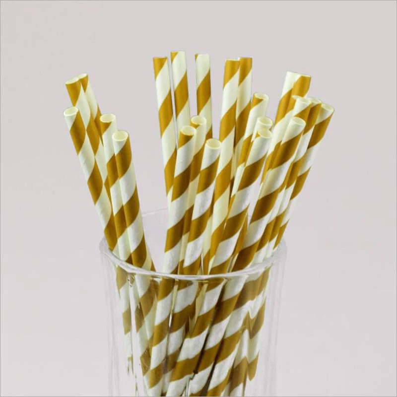 Коричневый 25pcs/set Girl Birthday Decoration Valentines Straw Drinking Paper Straws Bachelor Party Children Birthday Wedding Straws - Цвет: Коричневый