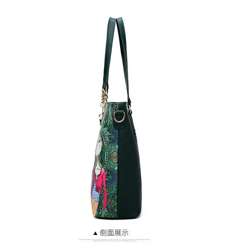 Новая женская сумка из искусственной кожи, 6 шт. в комплекте, композитная сумка в этническом стиле, Индивидуальная сумка на ремне, ручная сумка#197391