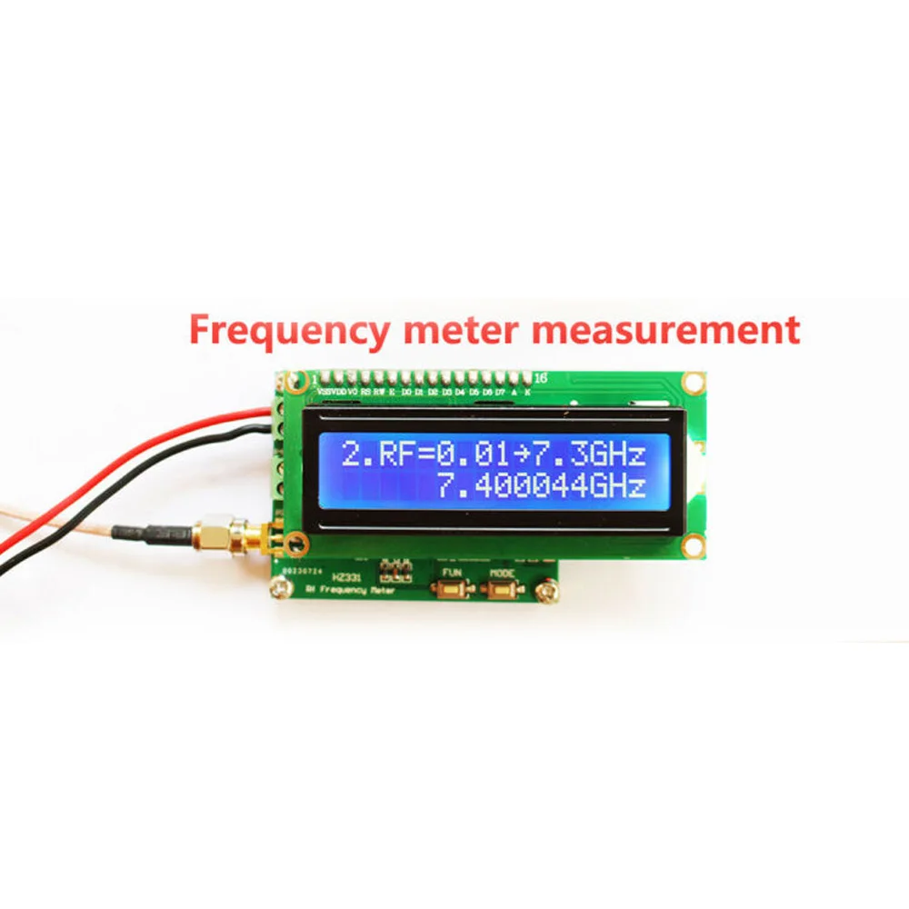 

1Hz-7.3GHz Microwave Frequency Counter Radio RF Pulse Measure Meter Counter Low Frequency Signals Are DC Coupled