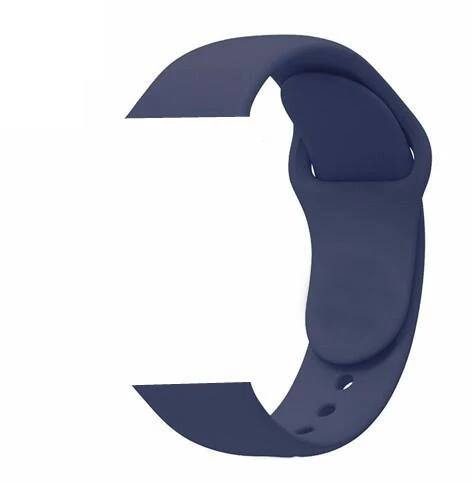 Мягкий силиконовый спортивный ремешок для Apple Watch серии 5 4 3 2 1 42 мм 38 мм 40 мм 44 мм браслет на запястье ремешок для iWatch - Цвет ремешка: midnight blue