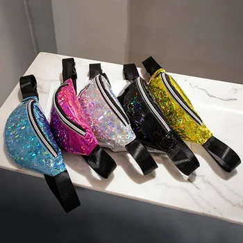 

1 C Laser Bum Bag Multi-function Waist Bag Women Girl Money Wallet Chest Bag Sports Belt Bag Shoulder Messenger Money Belt Pouch