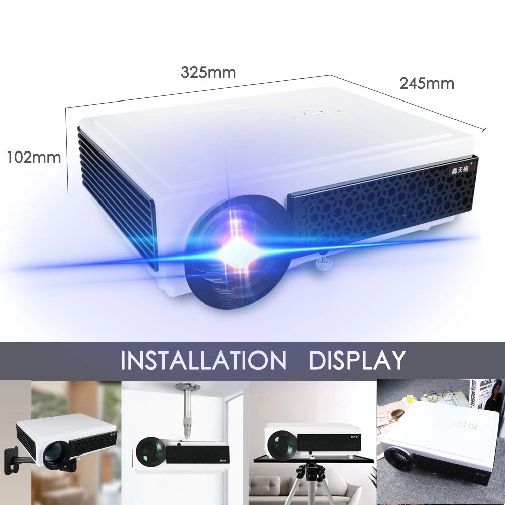 Светодиодный проектор Poner Saund 96 + Wi Fi Android 3D 5500 лм Full HDMI 1080p видео мультиэкранный для