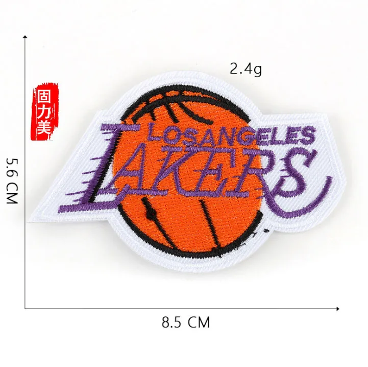 6 шт. логотип баскетбольной команды Chicago bulls Lakes глажка на патч - Цвет: 6pc