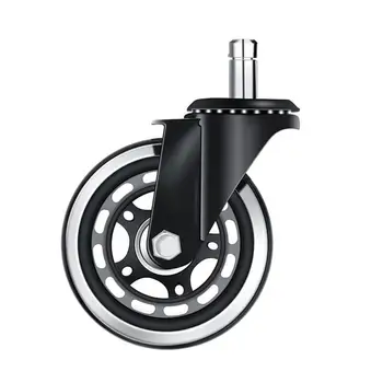 

1PCS Office Chair Caster Wheels Roller Rollerblade Style Castor Wheel Replacement Soft Safe Rollers Furniture Hardware 2.5/3Inch