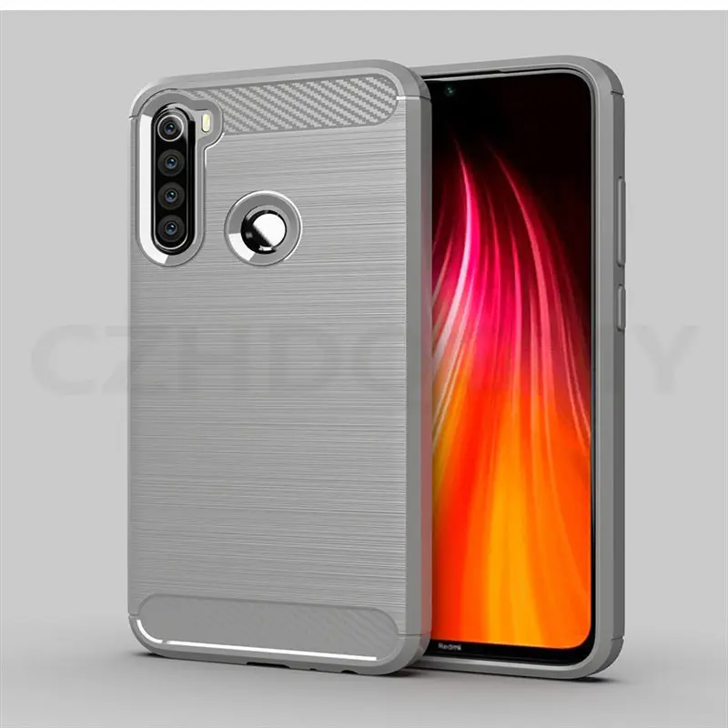 100 шт/партия чехол для Xiaomi Redmi Note 7 8 матовый мягкий бампер из углеродного волокна для Redmi Note 6 8 Pro A2 Lite