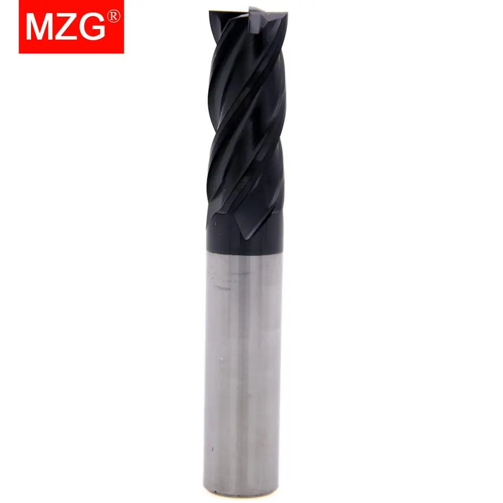 Концевая фреза MZG из карбида вольфрама HRC55 4 канавки мм 5 6 8 12 мм|end mill|steel milling
