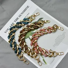 Woman Bag Accessory Resin Metal Handbag Chain Detachable Replacement Strap Acrylic Shoulder Bag Handle Chain