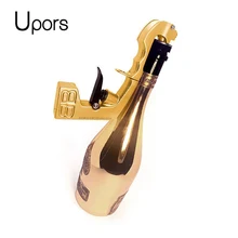 UPORS шампанское пистолет роскошный золотой дозатор вина стрельба Pourer алюминиевый сплав Металлическая насадка для винной бутылки панель для свадьбы