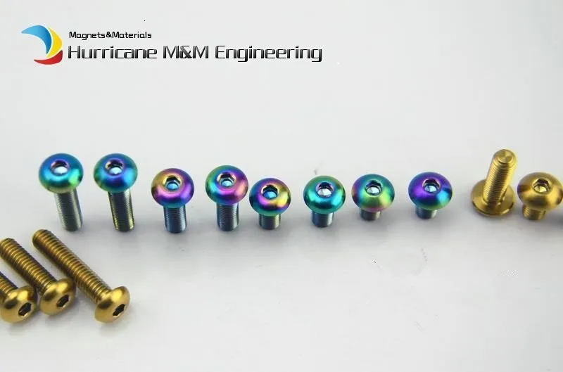 Титан болт M3 x8/10/15 мм M4 фермы во главе с внутренним шестигранником Титан винты цилиндрический винт Ti Упаковка застежек 12 шт