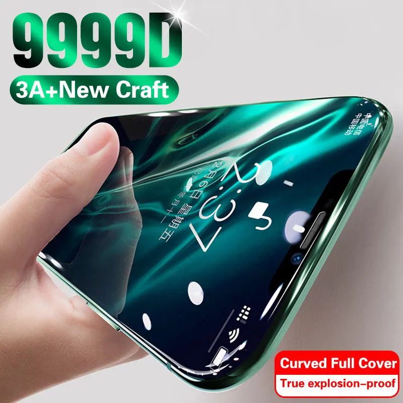 HD полное покрытие стекло для iPhone XS MAX XR X 11 Pro Max защита экрана закаленное 7 8 6 6s Plus 10